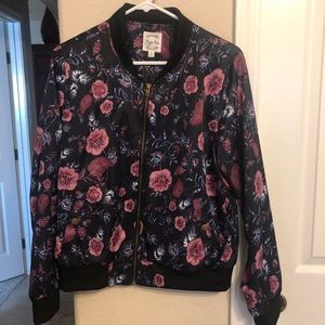 Floral bomber jacket